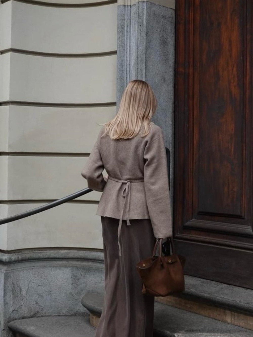 DISSH Colette Bitter Choc Silk Maxi Skirt - Picture 6 of 6